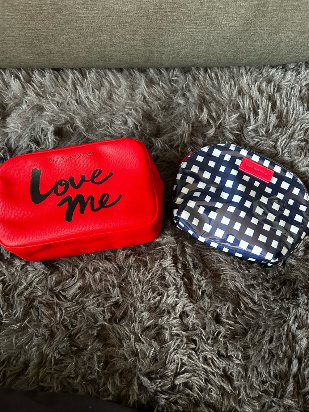 Victoria's Secret Red Love Me & Bath & Body Works Gingham 2 Piece Bundle Make Up